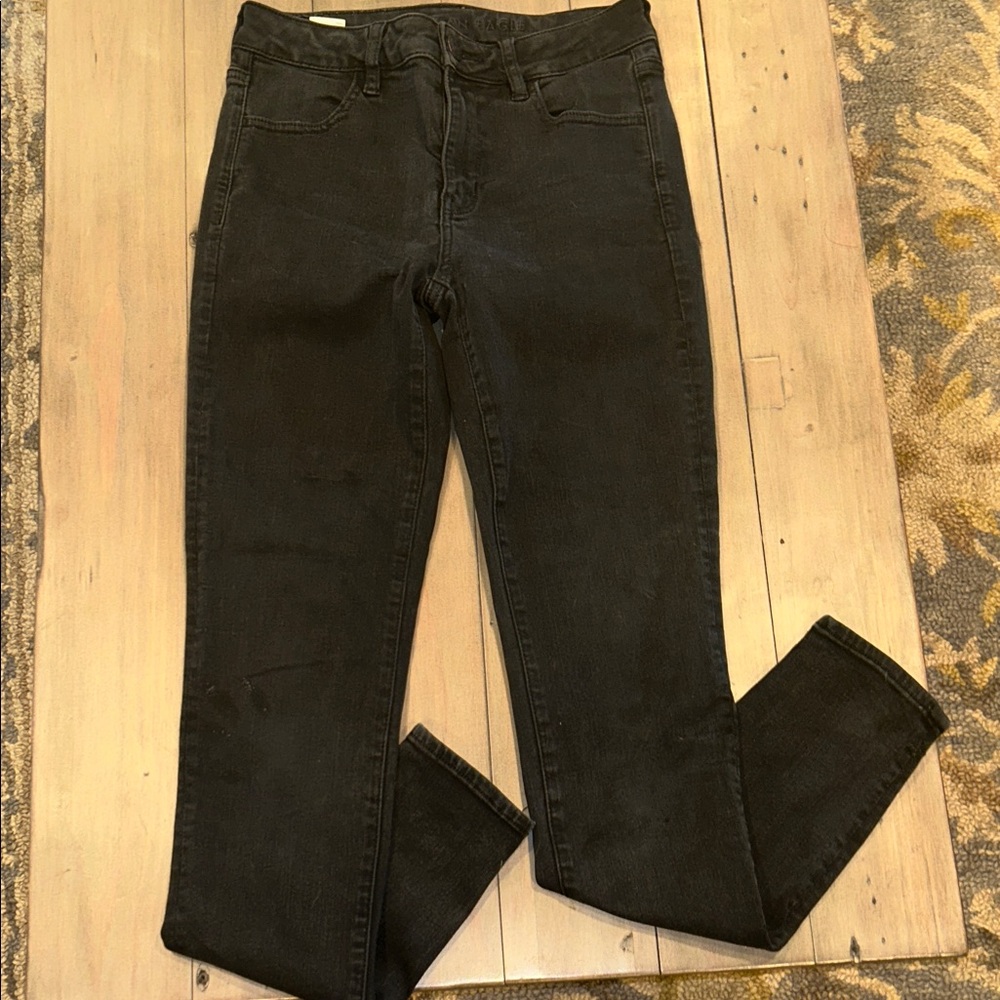American Eagle Outfitters Black Skinny Jeans Sz 6L
